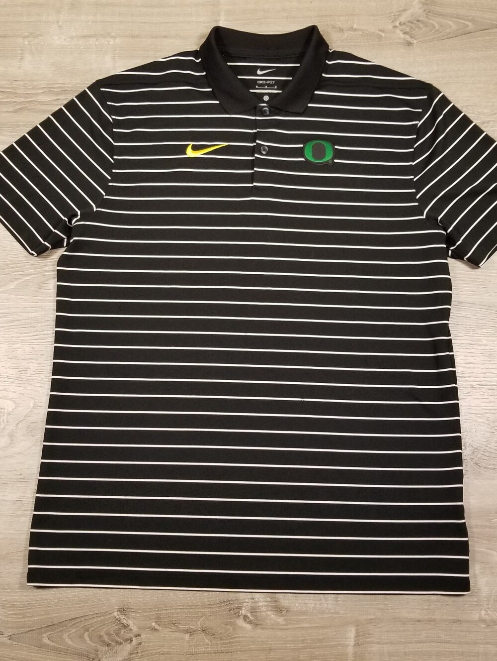 Nike Oregon Ducks Primetime Victory On Field Striped Dri Fit Polo Mens Medium